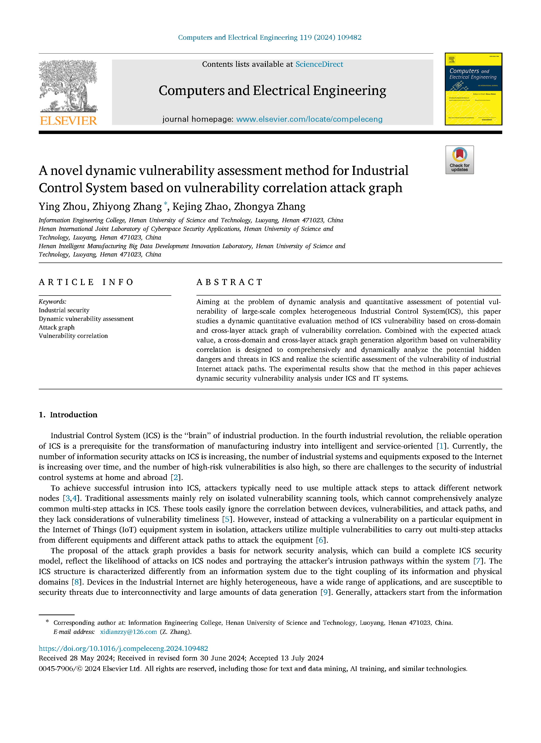 页面提取自－A novel dynamic vulnerability assessment method 